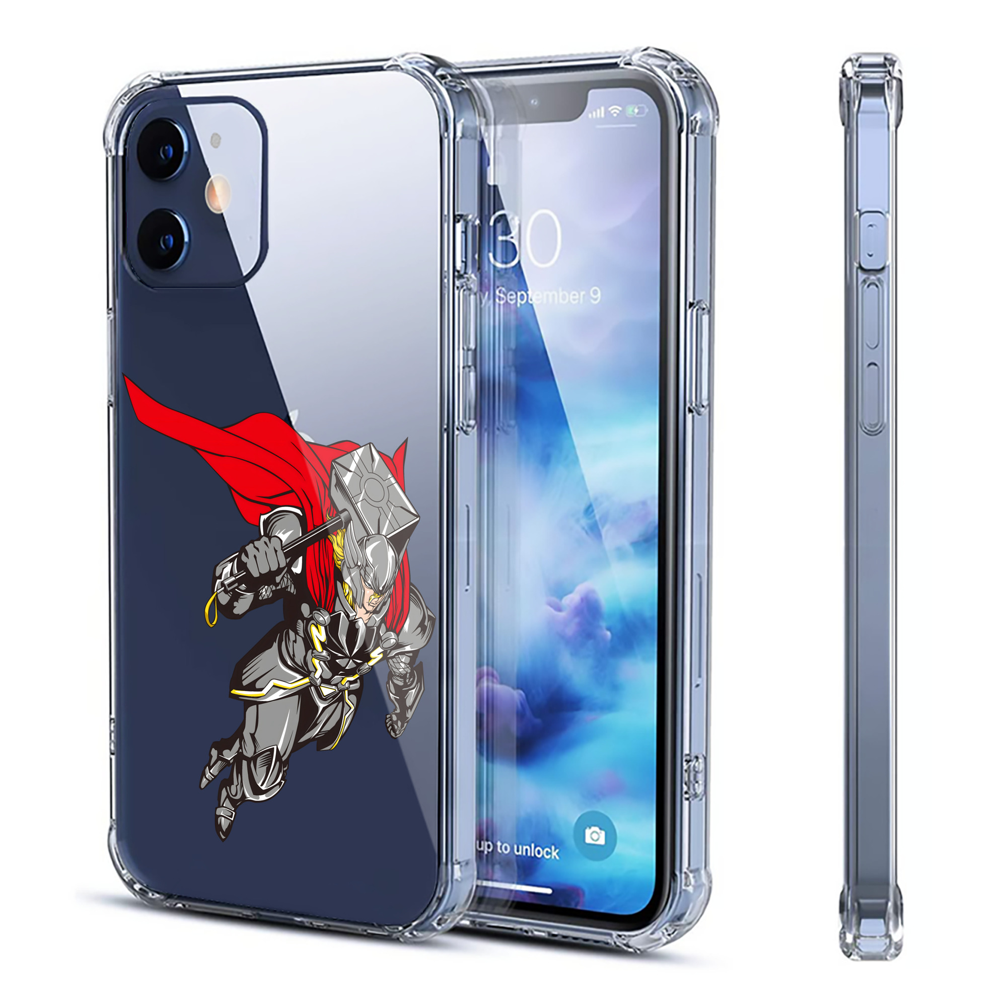 （画像用） アベンジャーズ The Avengers 【iPhone 12シリーズ対応】透明スマホケース（クリアソフトケース）